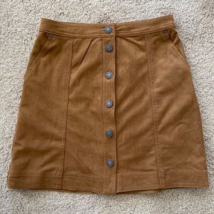 Abercrombie Faux Suede Skirt. Size XS